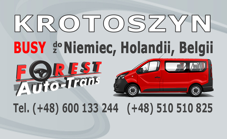 KROTOSZYN - busy do Niemiec, Holandii i Belgii z Krotoszyna lub do Krotoszyna