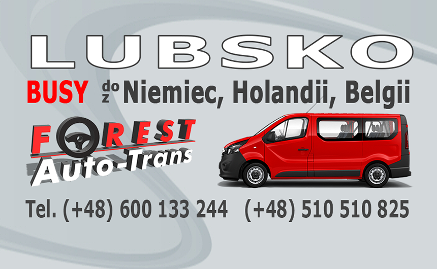 LUBSKO - busy do Niemiec, Holandii i Belgii z Lubska lub do Lubska